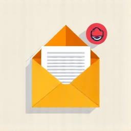Illustration of an email icon, envelope, and a chat bubble, symbolizing email communication and quick response.