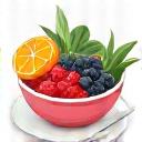 Icon representing a nutritionist or healthy food