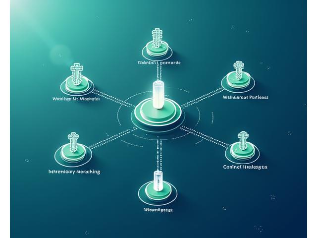 Illustration of interconnected nodes representing data sharing, with a central secure node and dotted lines indicating controlled flow